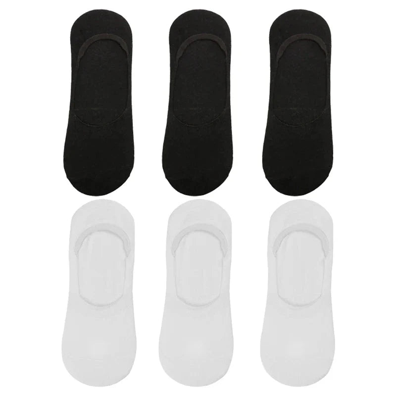 6-Pack Bamboo Invisible Low-Cut Socks | Breathable Boat Socks 