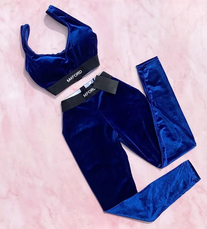 2025 New Outdoor Women Fitness Camis Black Tracksuits Breathable Letter Yoga Outfits Slim Joggings Yoga Leggings FitiqueFit