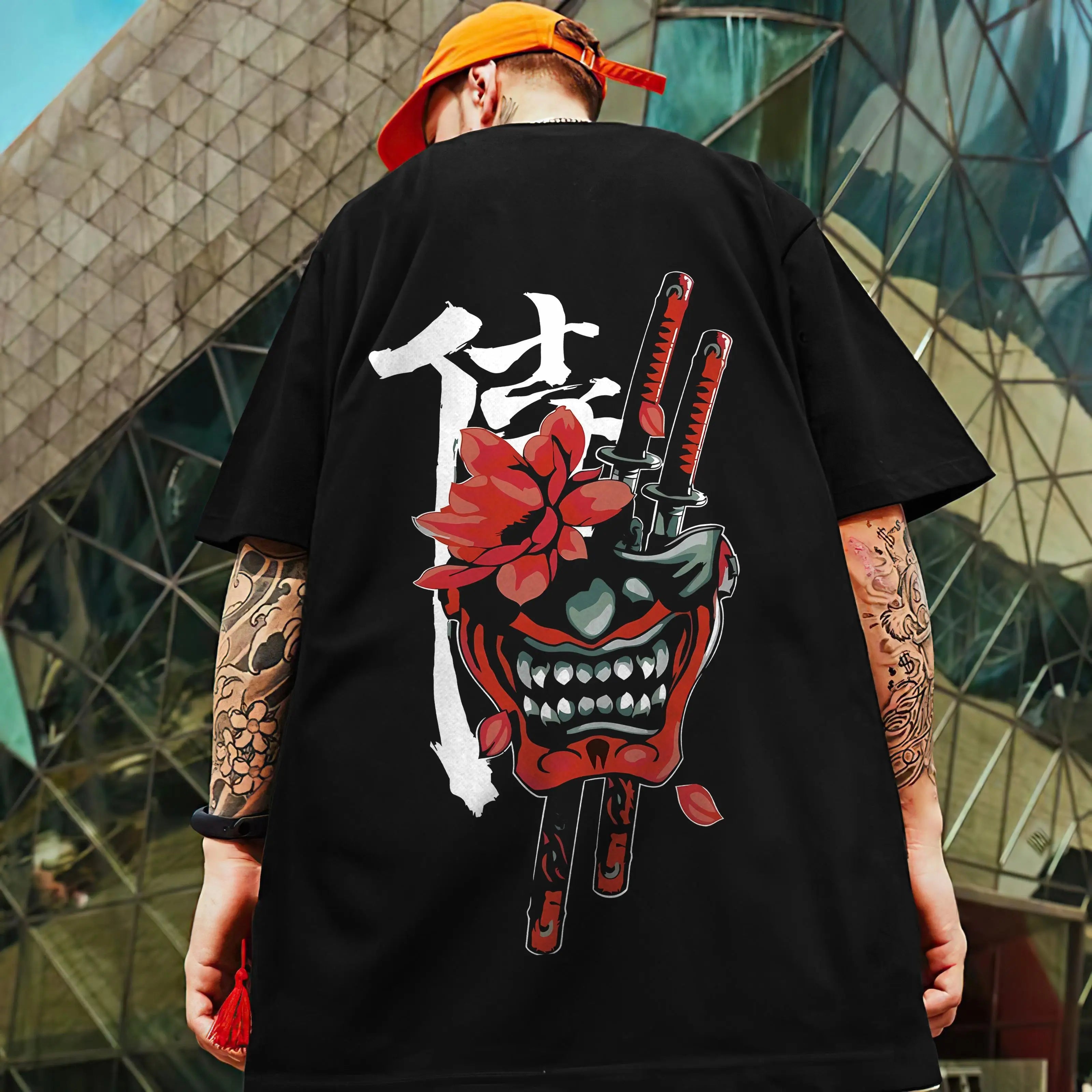 2024 Men's T-Shirt Summer Casual Short Sleeve T-Shirt For Men 3d Samurai Knife Print Oversized Tees Top Street Fashion Clothing FitiqueFit