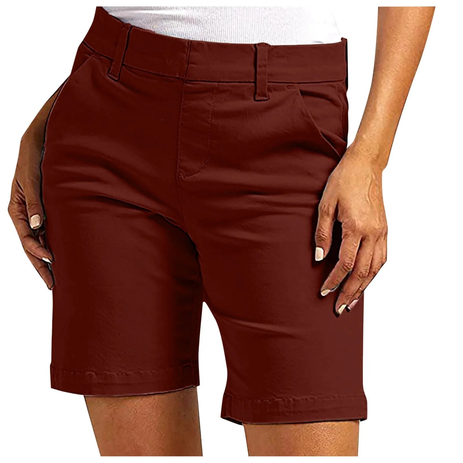 Shorts Women Summer 2025 Stretch Regular Fit Pocket Hiking Shorts Five Point Leggings Athletic Shorts Women Clothing Pantalones FitiqueFit