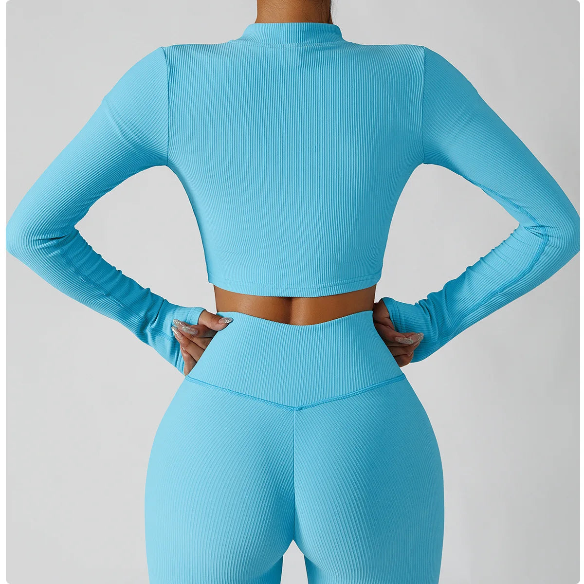 3-Piece Seamless Yoga Set – Jacket, Bra & Leggings FitiqueFit