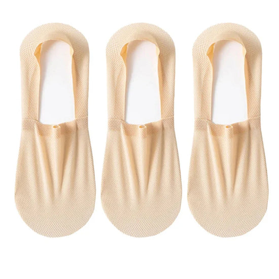 3-Pack Invisible Boat Socks – Breathable Low-Cut Socks 