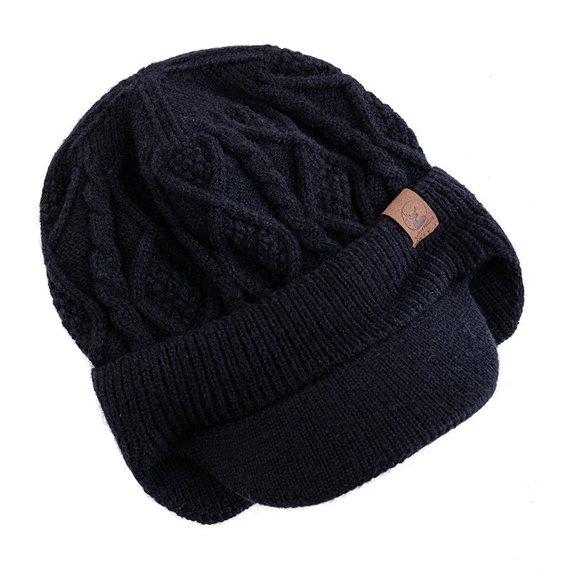 New Unisex Winter Hat Plush Fur Lined Warm Earflap Cap Stylish Soft Beanie Hat  Outdoor Thick Ski Sports Knitted Hat FitiqueFit