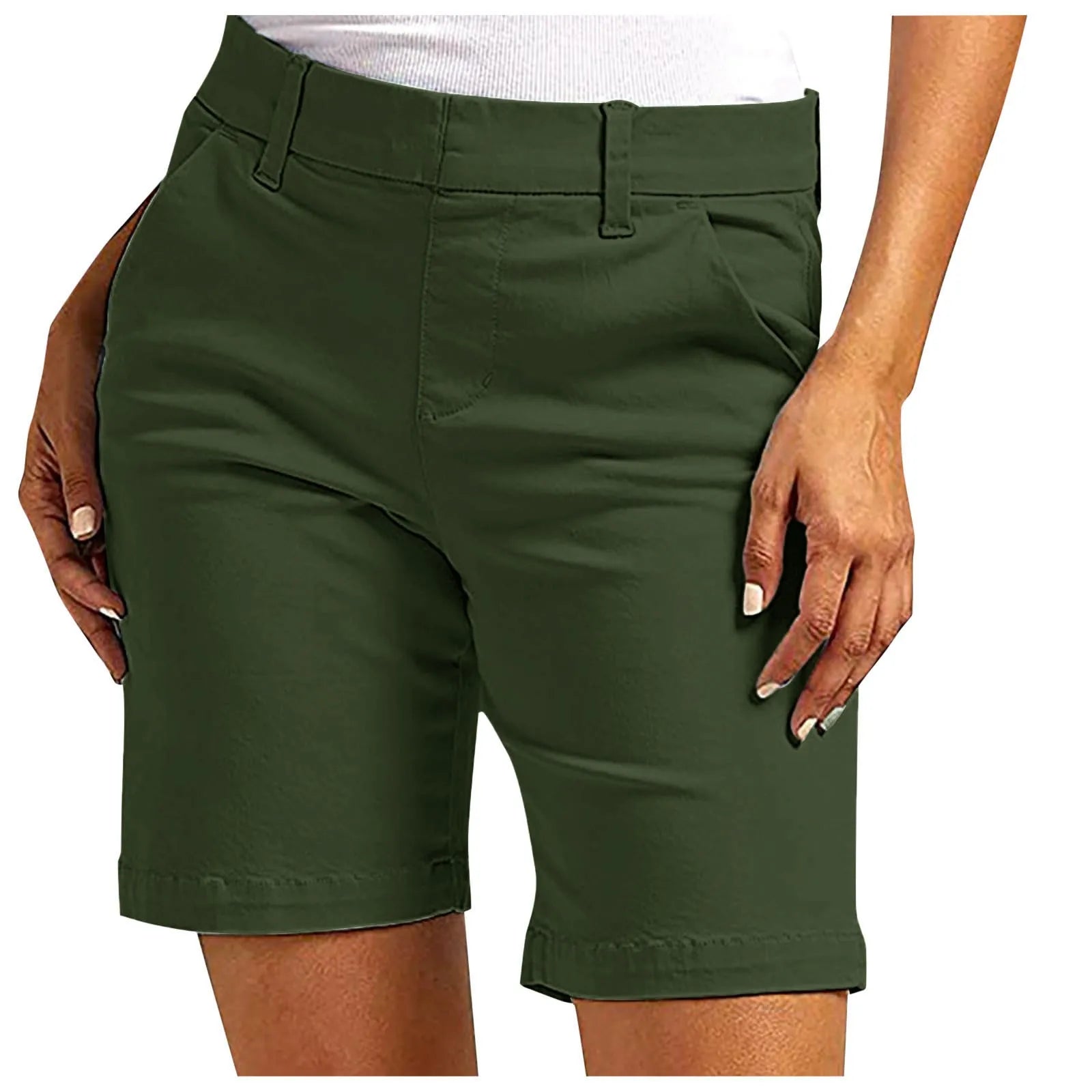 Shorts Women Summer 2025 Stretch Regular Fit Pocket Hiking Shorts Five Point Leggings Athletic Shorts Women Clothing Pantalones FitiqueFit