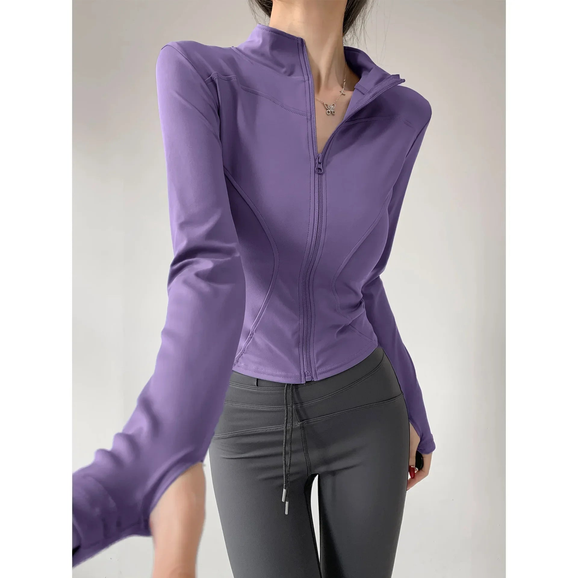 S-3XL Sun Quick Drying Sports Coat Women's Tight Top Yoga Jacket Long Sleeve Zipper Jacket Running Fitness Women's Jacket 