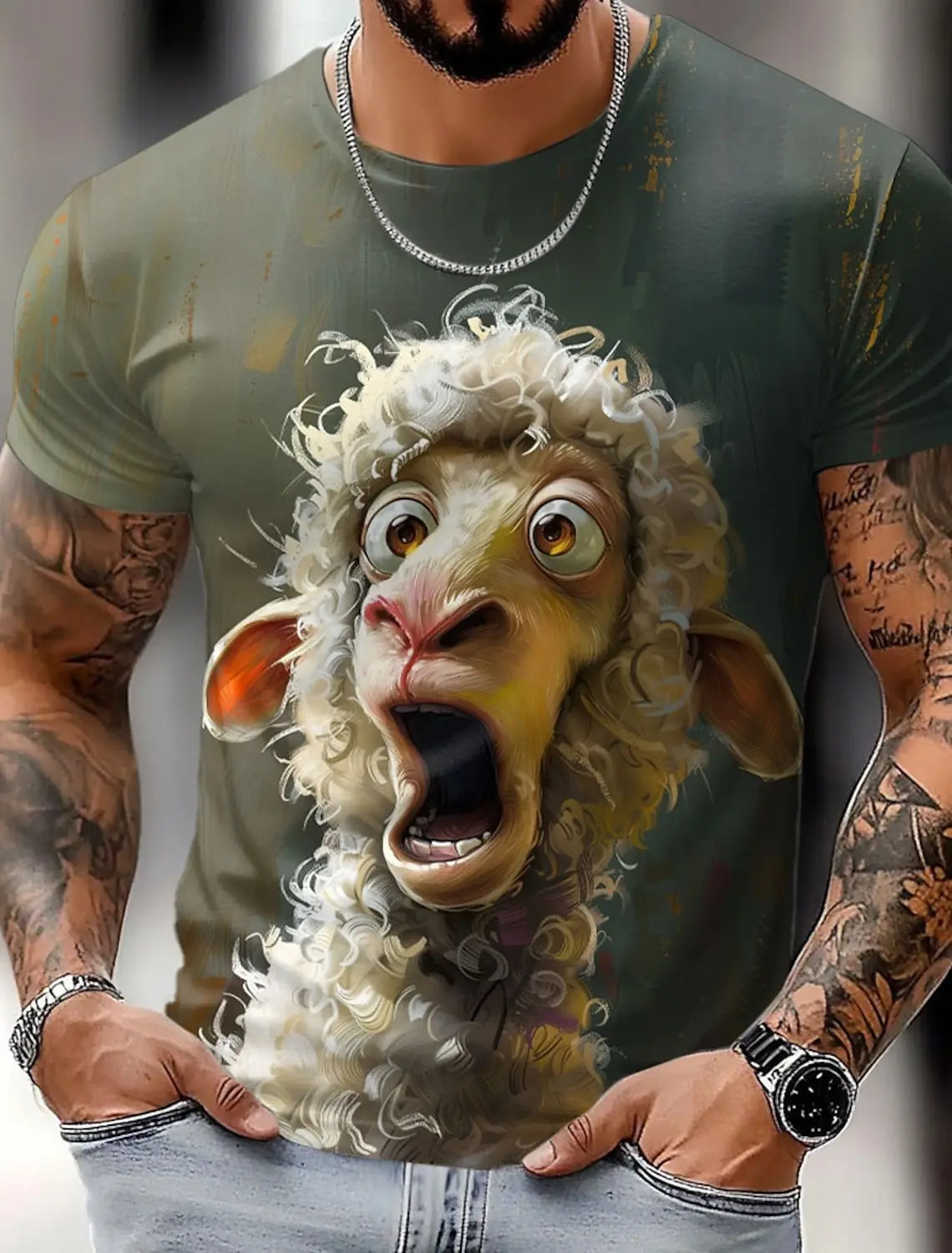 Men's Animal Funny T Shirt Short Sleeve T shirt 3D Print O-Neck Shirt Exaggerated Designer Party Summer Casual Clothing Apparel FitiqueFit