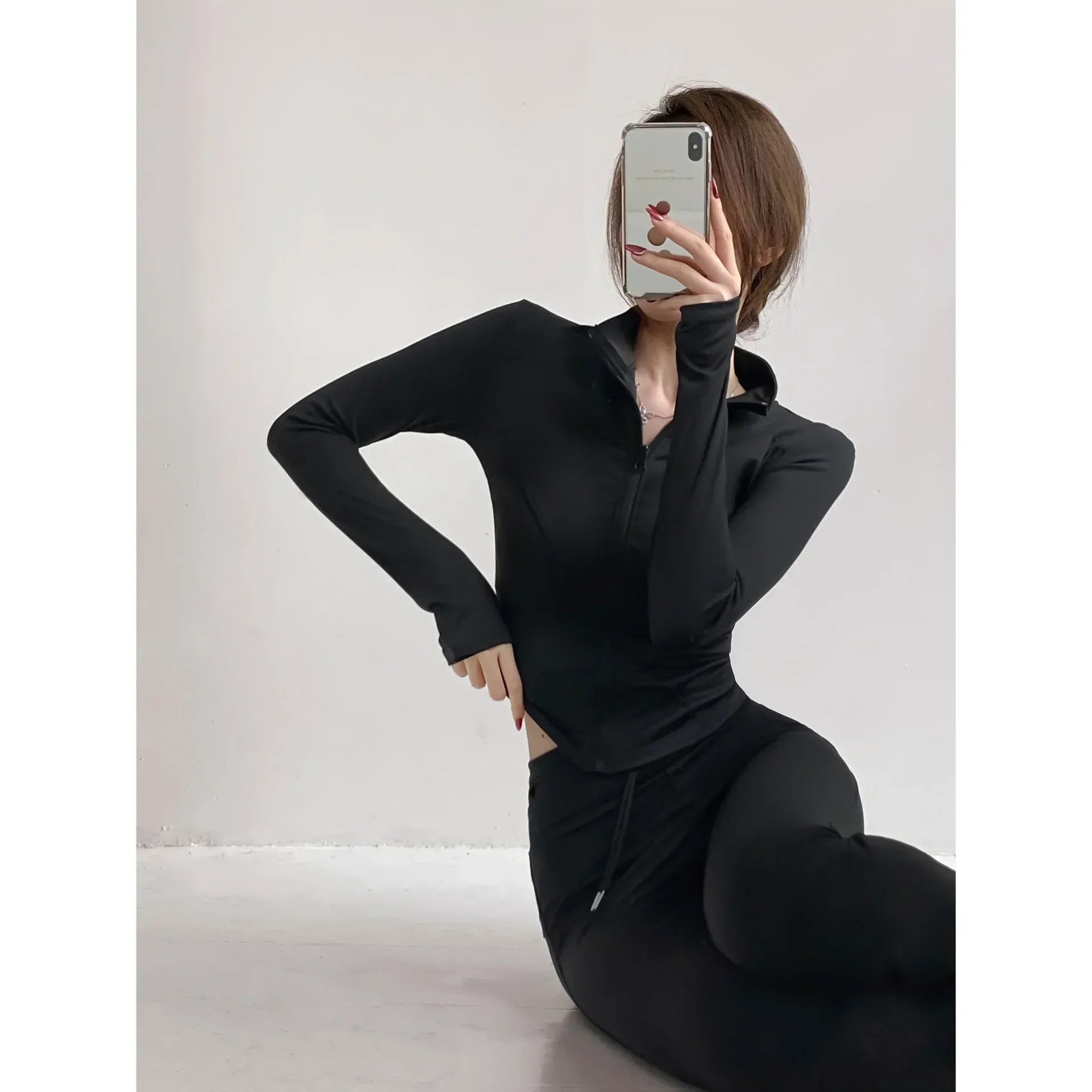 S-3XL Sun Quick Drying Sports Coat Women's Tight Top Yoga Jacket Long Sleeve Zipper Jacket Running Fitness Women's Jacket 