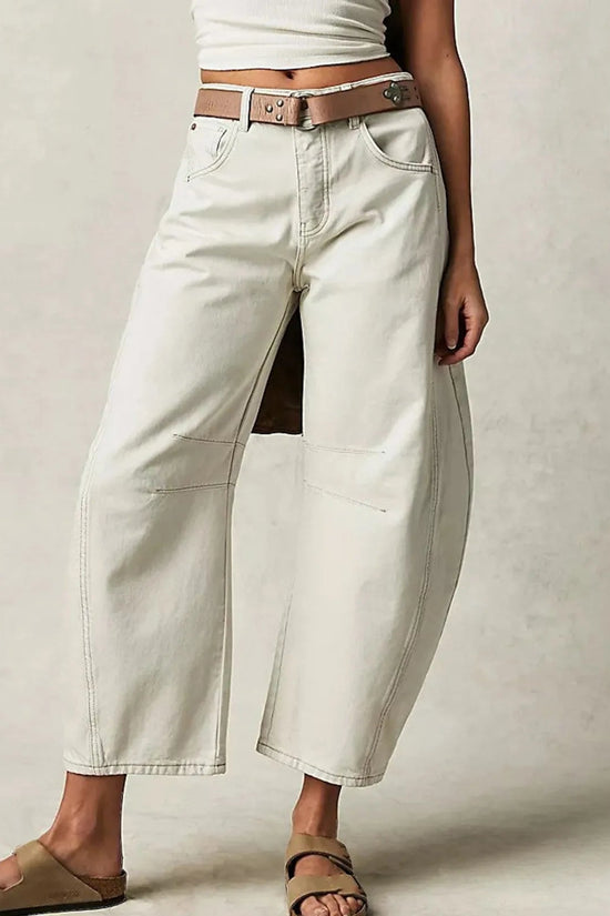 👖 Women's Y2K Baggy Mid-Waist Wide-Leg Jeans – 90s Streetwear Vibe FitiqueFit