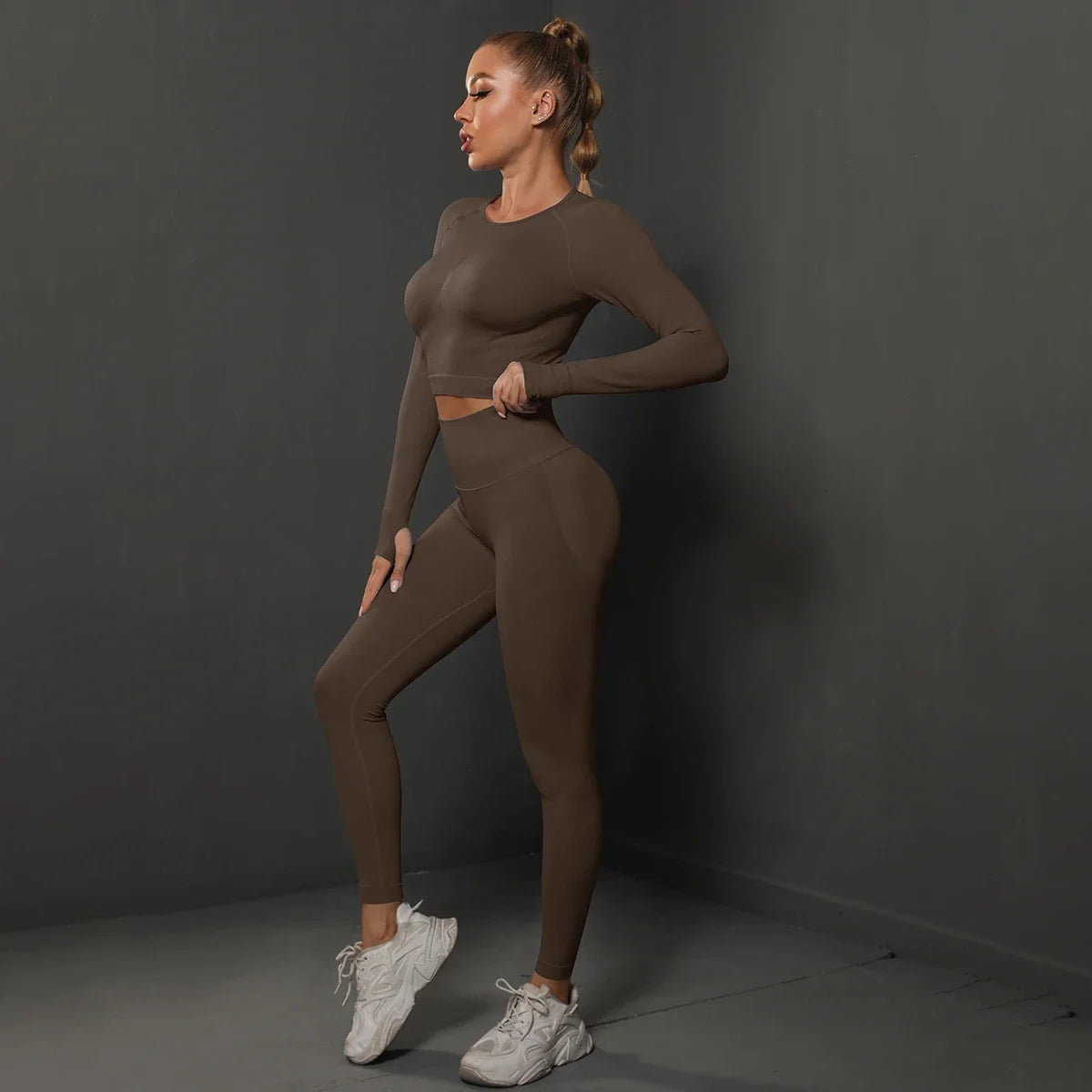 Women's Seamless Long Sleeve Yoga Top FitiqueFit