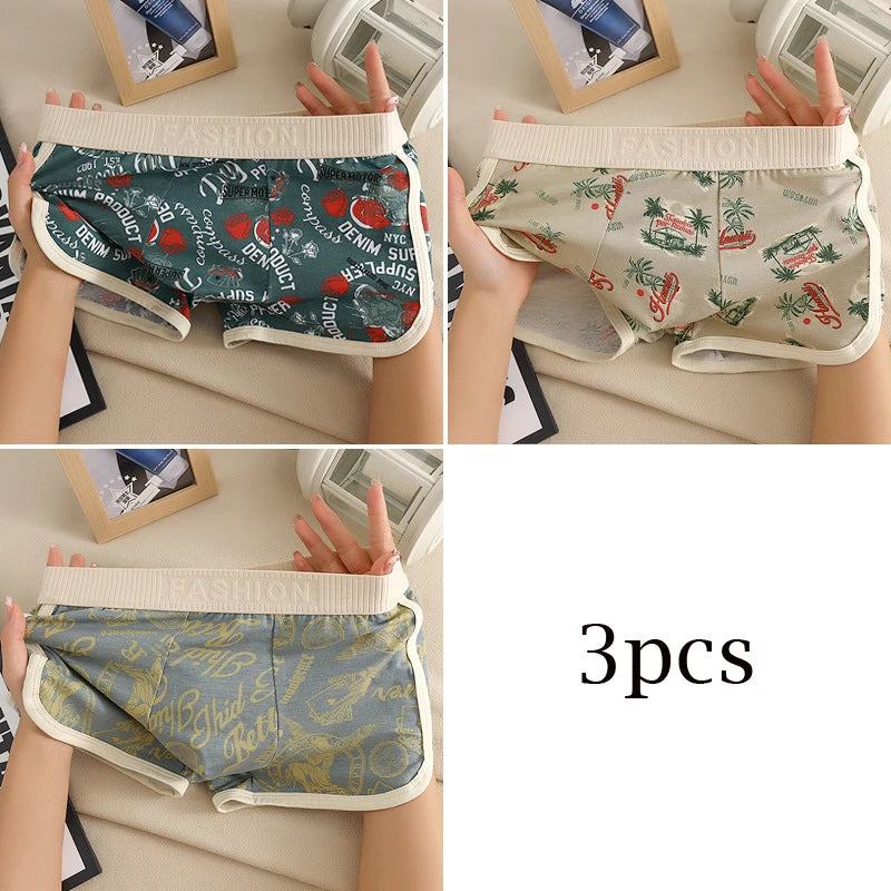 EXILIENS Brand Cool Boxer Men Underwear New Cotton Print Mens Boxers Cuecas Masculinas BoxerShorts Man Panties Size M-3XL XS640 FitiqueFit