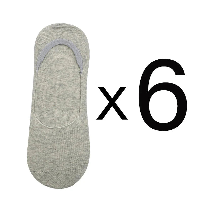 6-Pack Bamboo Invisible Low-Cut Socks | Breathable Boat Socks 