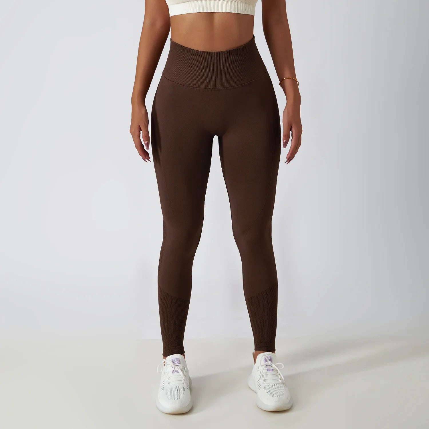 Seamless Ribbed Yoga Leggings – Tummy Control Fit FitiqueFit