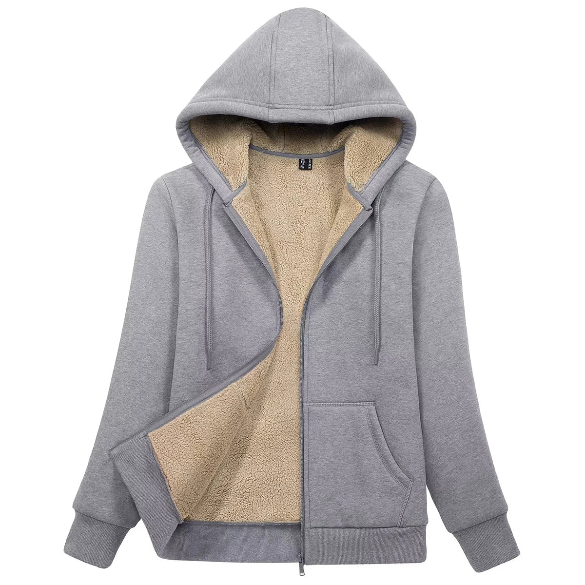 MAGCOMSEN Womens Sherpa Lined Fleece Jacket Zip Up Casual Hoodie Winter Warm Thicken Jackets 