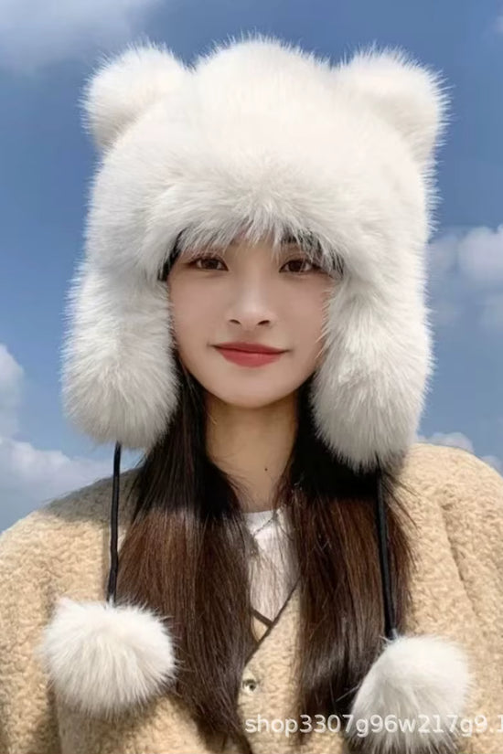 Women’s Faux Fox Fur Lei Feng Hat 
