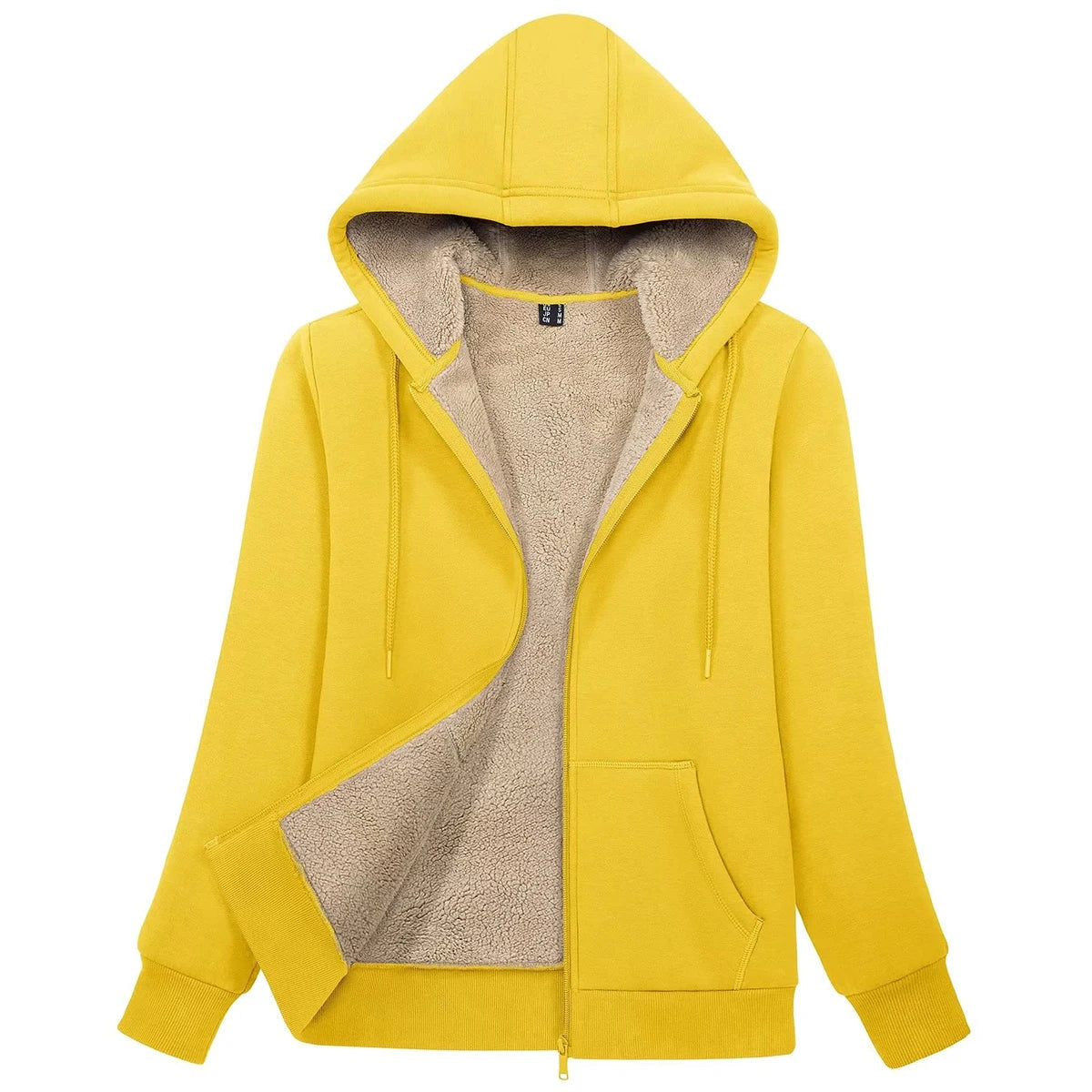MAGCOMSEN Womens Sherpa Lined Fleece Jacket Zip Up Casual Hoodie Winter Warm Thicken Jackets 