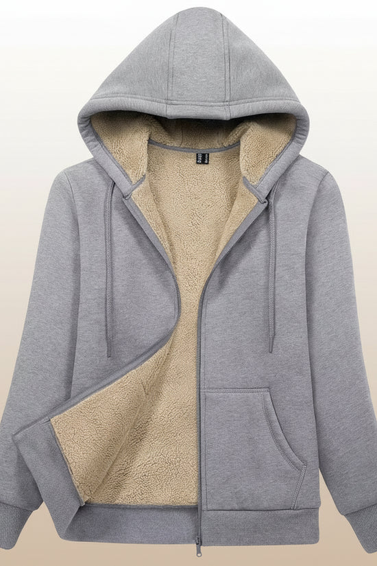 MAGCOMSEN Womens Sherpa Lined Fleece Jacket Zip Up Casual Hoodie Winter Warm Thicken Jackets 