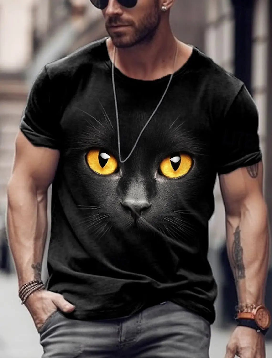 Men's Animal Funny T Shirt Short Sleeve T shirt 3D Print O-Neck Shirt Exaggerated Designer Party Summer Casual Clothing Apparel FitiqueFit
