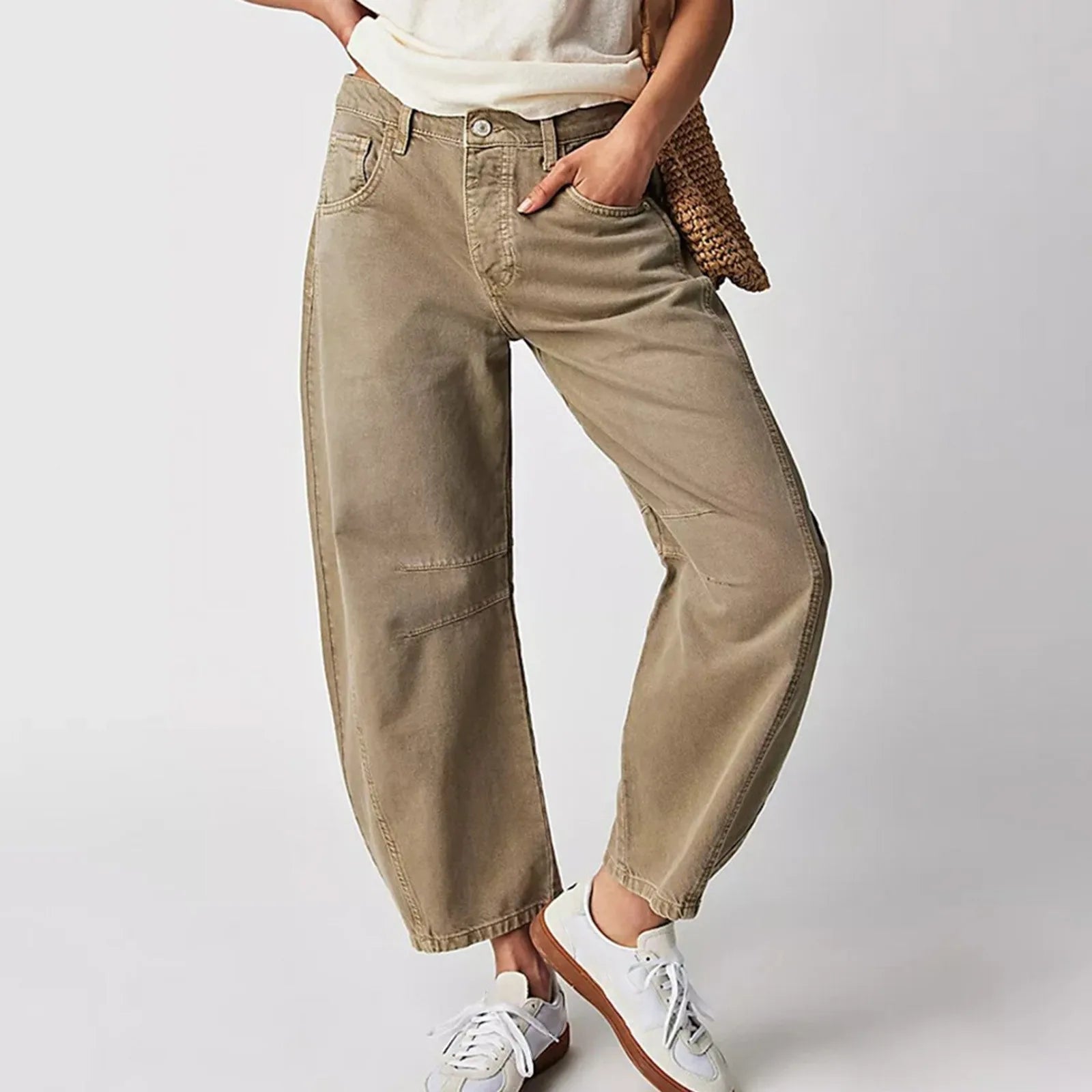 👖 Women's Y2K Baggy Mid-Waist Wide-Leg Jeans – 90s Streetwear Vibe FitiqueFit