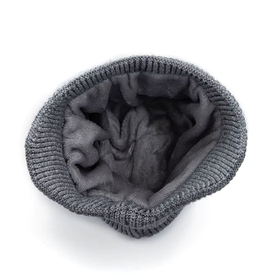 New Men Winter Hat Add Fleece Warm Earflap Cap Stylish Soft Beanie Hat For Male Outdoor Thicken Ski Sports Knitted Hat FitiqueFit