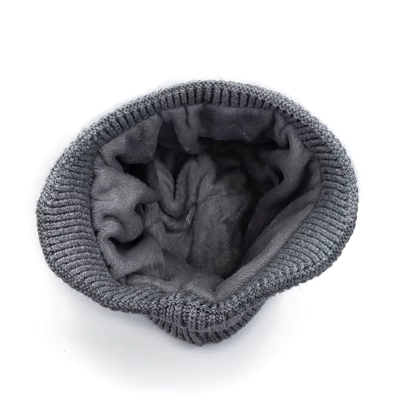 New Men Winter Hat Add Fleece Warm Earflap Cap Stylish Soft Beanie Hat For Male Outdoor Thicken Ski Sports Knitted Hat FitiqueFit