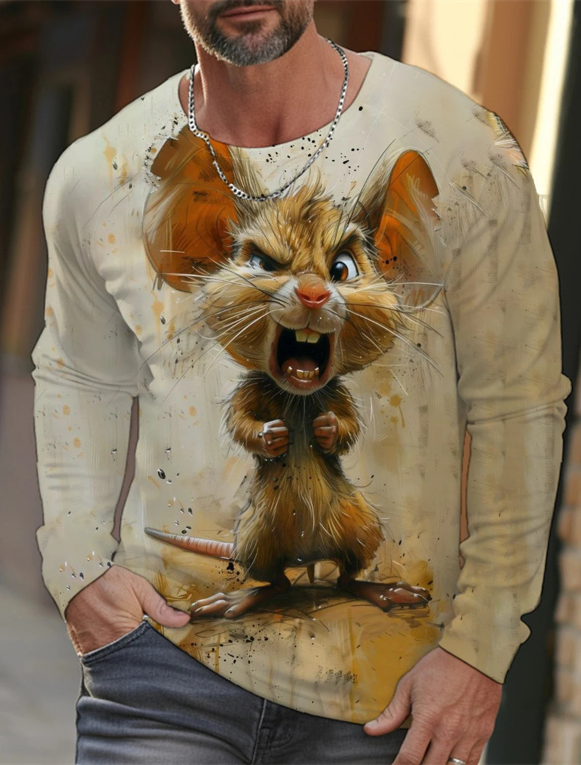 🐅 3D Animal Print Long Sleeve T-Shirt – Harajuku Hip-Hop Streetwear FitiqueFit