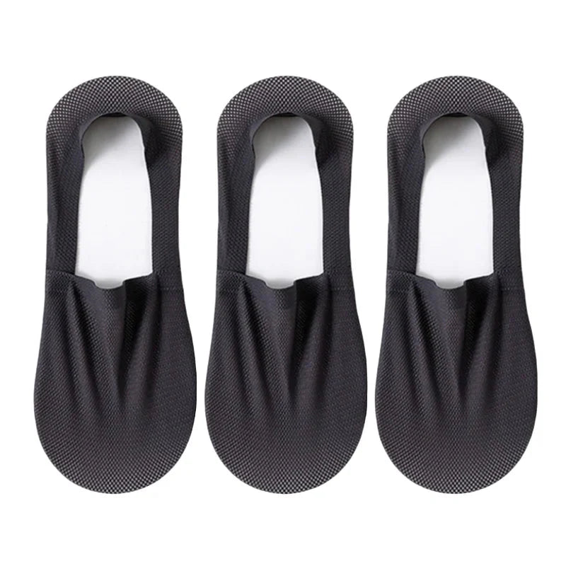 3-Pack Invisible Boat Socks – Breathable Low-Cut Socks 