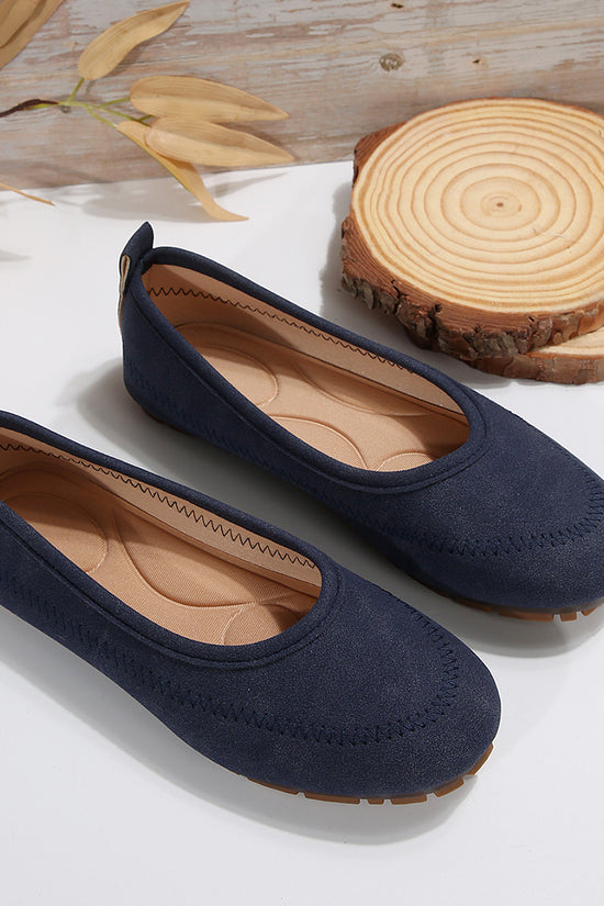 Women’s Low-Cut Round Toe Loafers – Slip-On Flat Casual Shoes - FitiqueFit