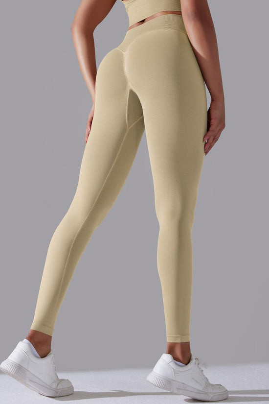 🍑 High-Waisted Peach Hips Nude Yoga Pants 