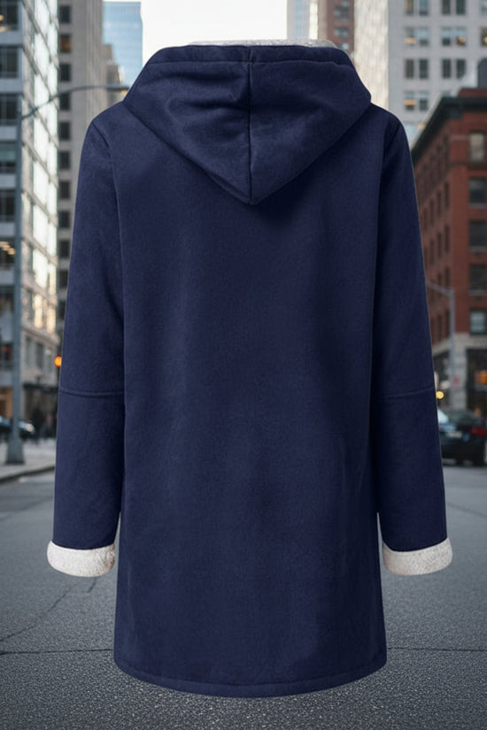 Winter Jackets For Women Sherpa Lined Jacket Women Duffle Toggle Coat Hooded Fleece Jacket CJ US