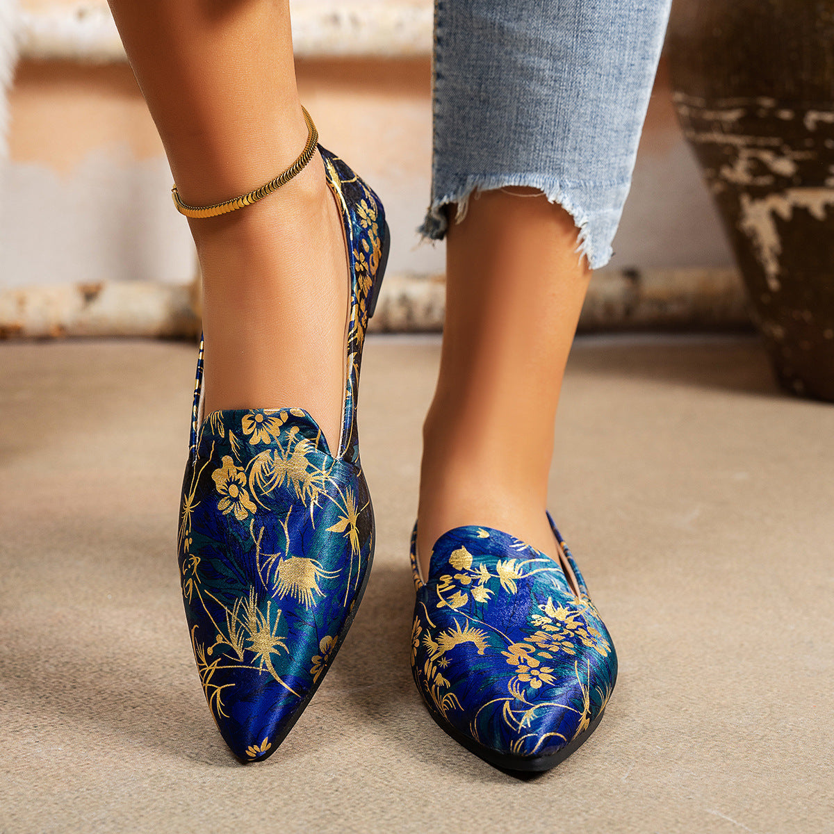 Casual Flat Pointed Toe Women's Thin Shoes CJ