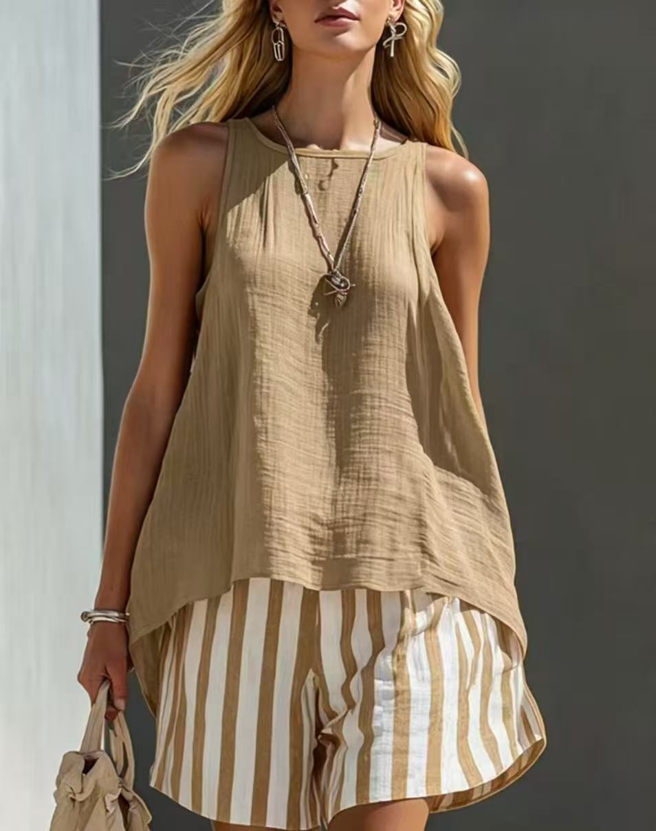 Solid Color V-Neck Long-Sleeve Shirt Womens Loose-Fitting Button-Up Top 