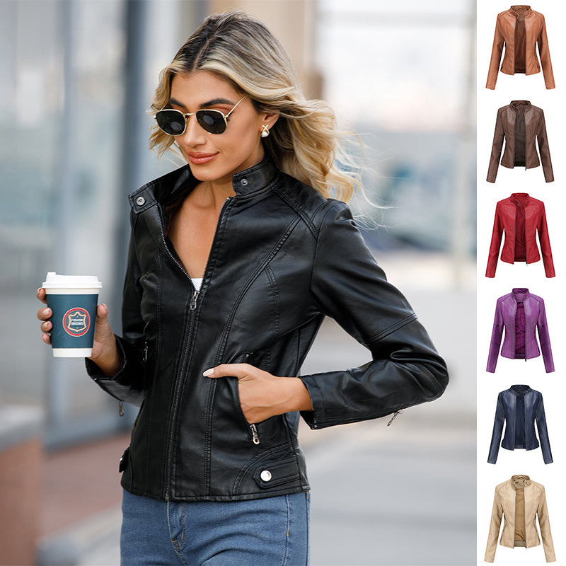 European And American Women's Leather Jackets 