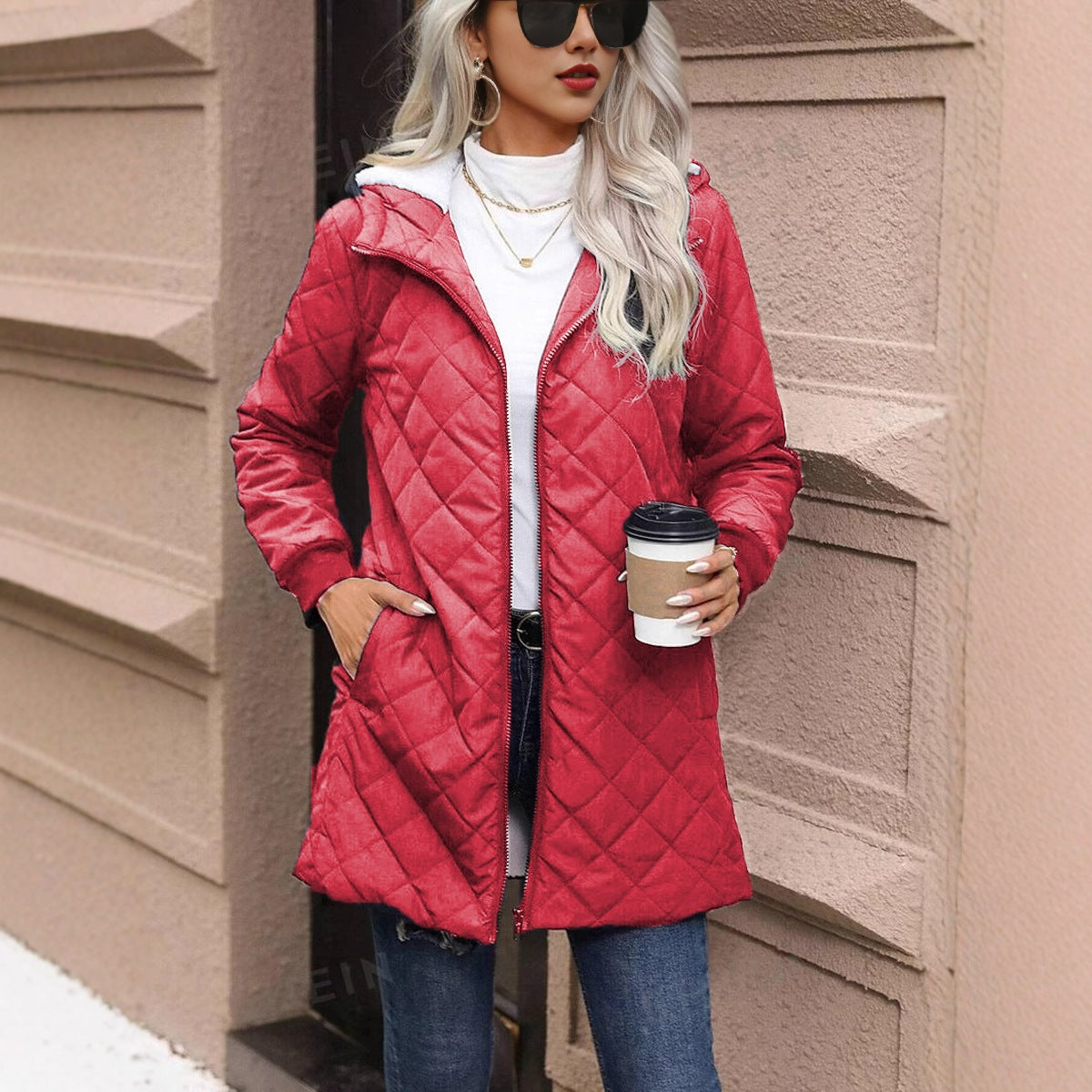 Women’s Cotton Jacket – Solid Color Lightweight Casual Outerwear 