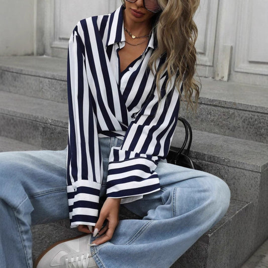 Women's Striped Loose Shirt 