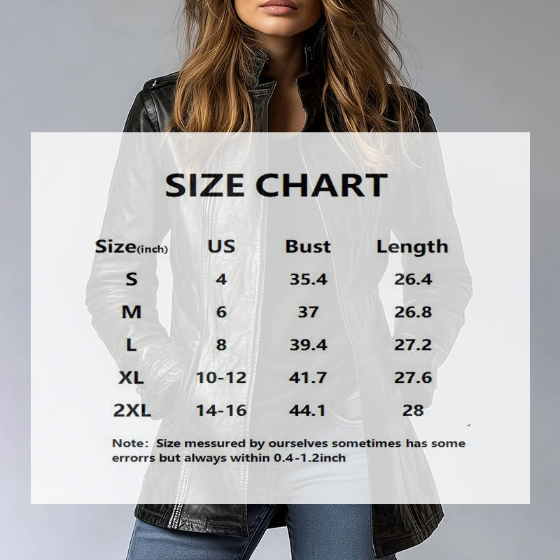“Vintage Style PU Jacket — Mid-Length Open Cardigan Coat” CJ US