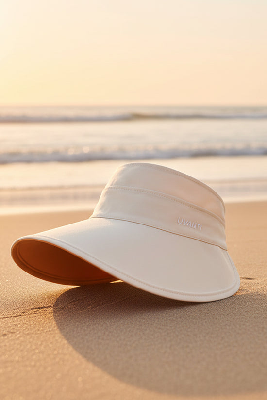 Solid-color Simple Double-sided Wide-brimmed Hat With Empty Crown, Light And Fresh Outdoor Wrap-around Style Large Brim, With Storage Function For Sun Protection. 