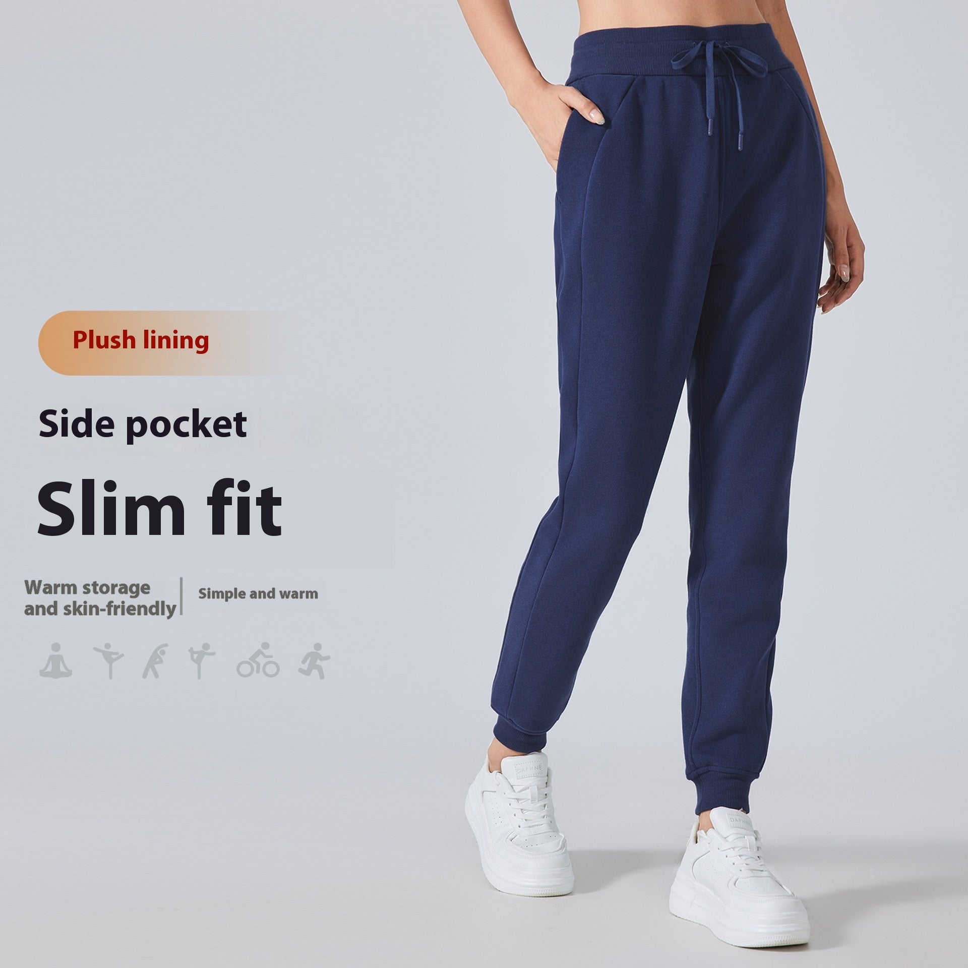 Fleece-lined Warm Leisure All-matching Track Sweatpants FitiqueFit