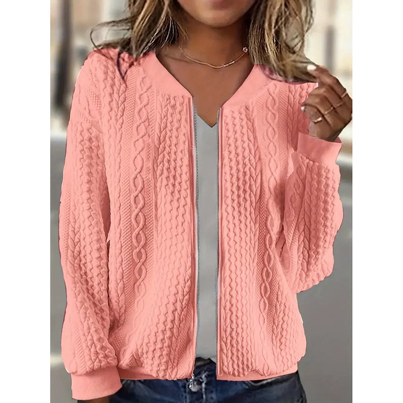 Bomber Jackets For Women Cute Jacquard Coats Lightweight Zip Up Jackets Dressy Casual CJ US