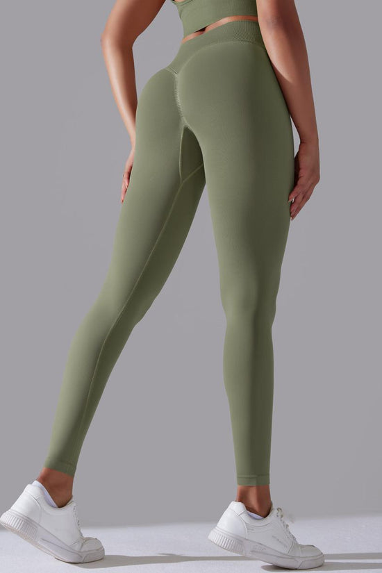 🍑 High-Waisted Peach Hips Nude Yoga Pants 