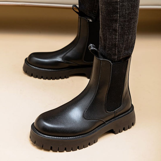Martin Boots Men's Leather High-top Leather Shoes 