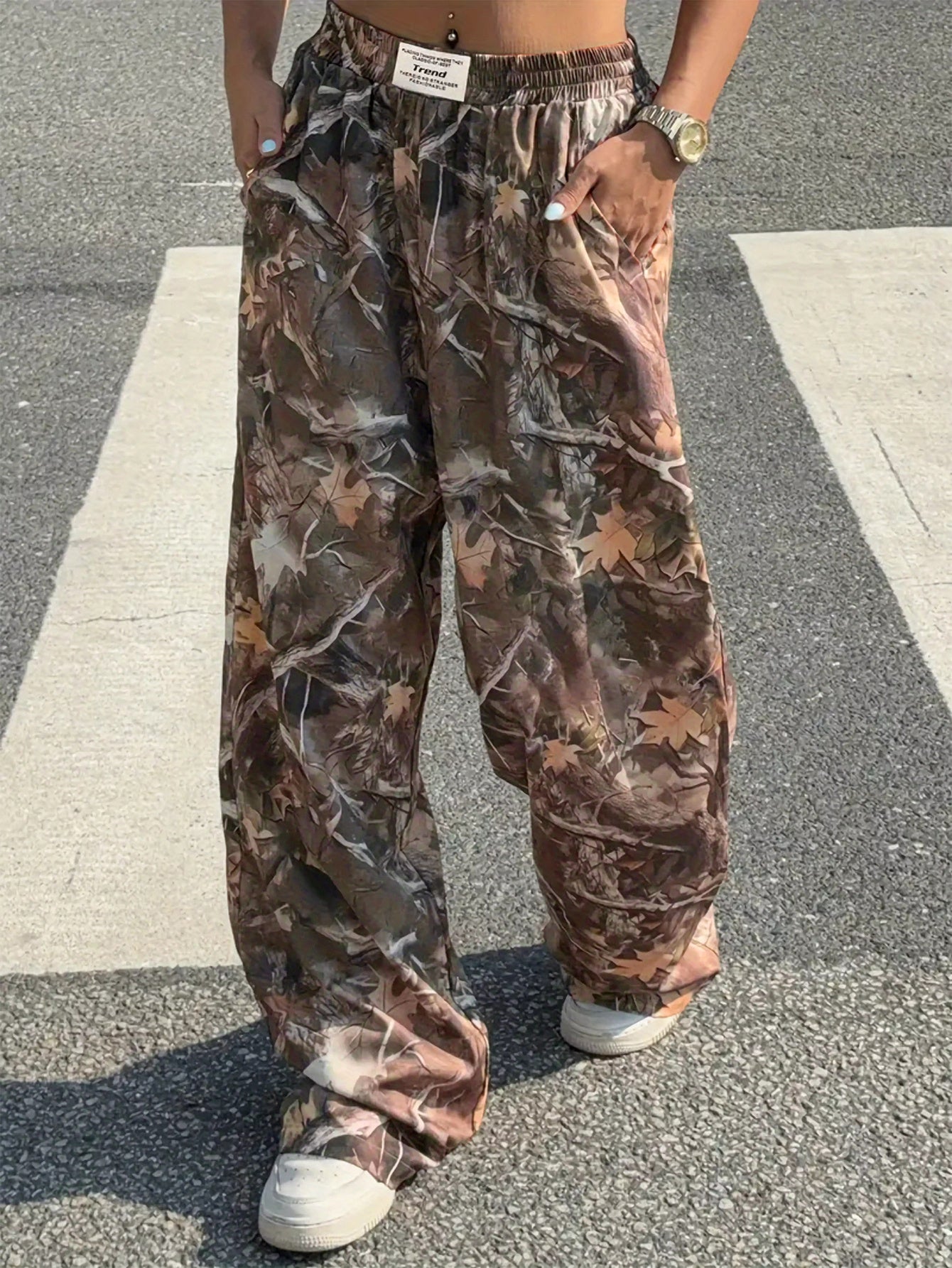 Slimming Casual Pants Hip Hop Retro Street Multi-pocket Camouflage Cargo Pants For Women Y2k Hip-hop Cargo Grunge Baggy Trousers FitiqueFit