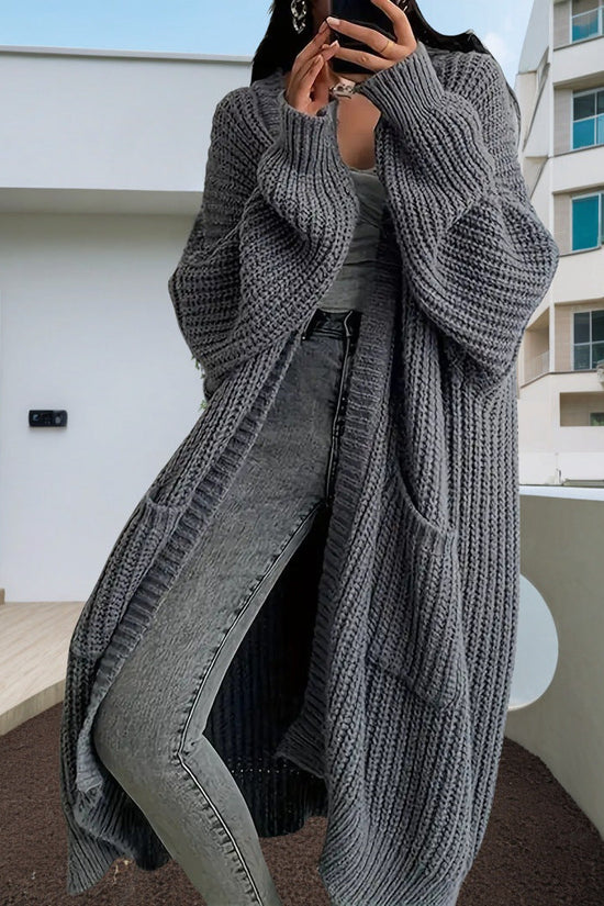 Autumn And Winter Lazy Style Long Cardigan Sweater For Women, Loose And Versatile, Long Sleeve Knitted Cardigan. CJ US