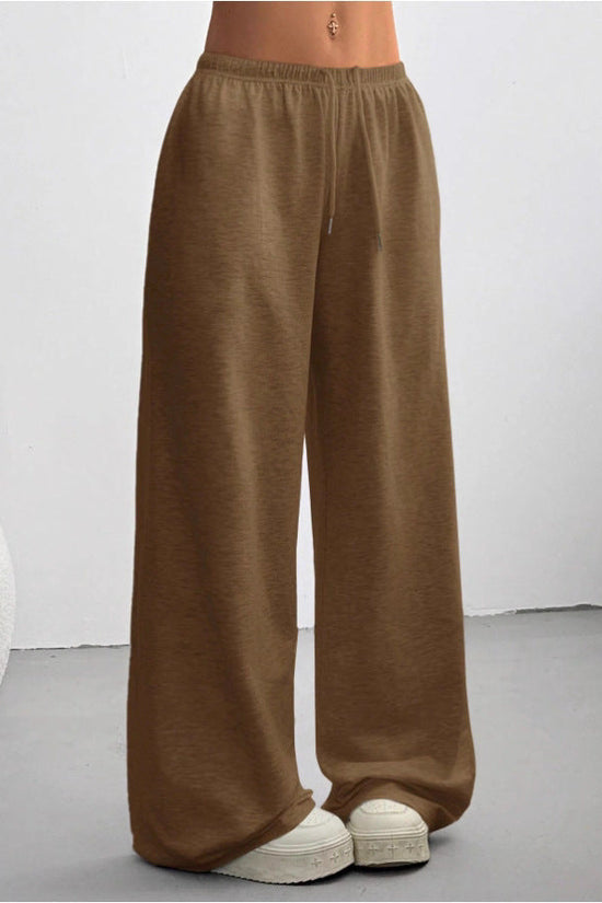 Straight-leg Minimalist Solid-color Womens Sweatpants 