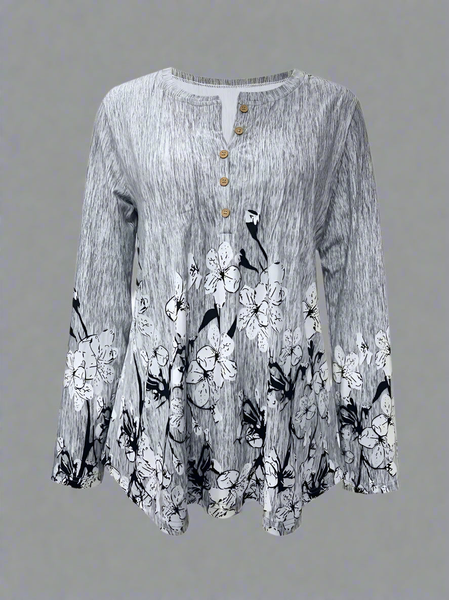 Women’s Casual Print Long Sleeve T-Shirt CJ US