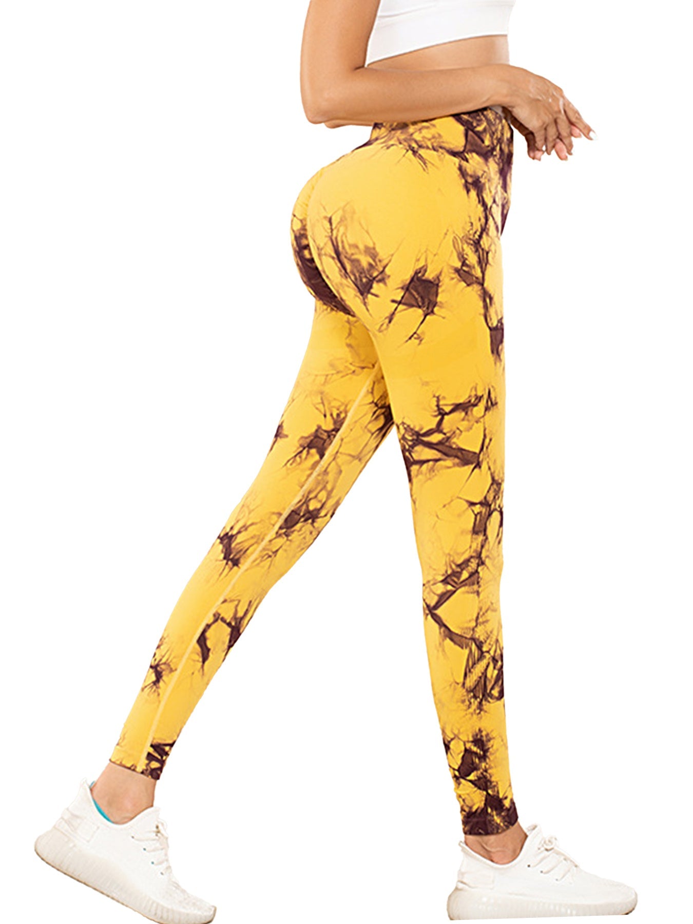 5PCS Tie-dye Cut-out Leggings Fitness Yoga Pants For The Gym CJ US