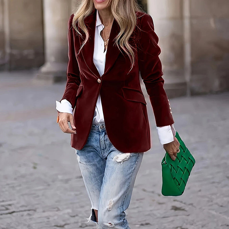 Women’s Slim-Fit Notch-Lapel Blazer CJ US
