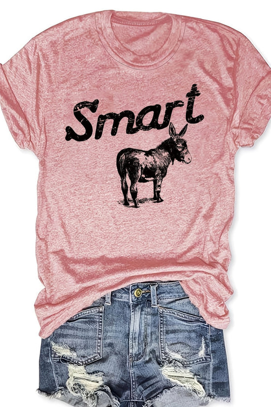 Women's Round Neck Short Sleeve T-Shirt - Casual Summer Top 