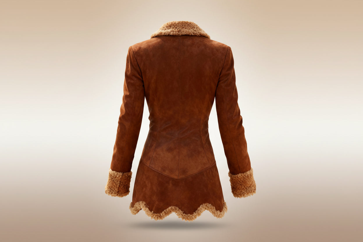 Fleece Jacket  Fur Integrated Thick Coat For Women 