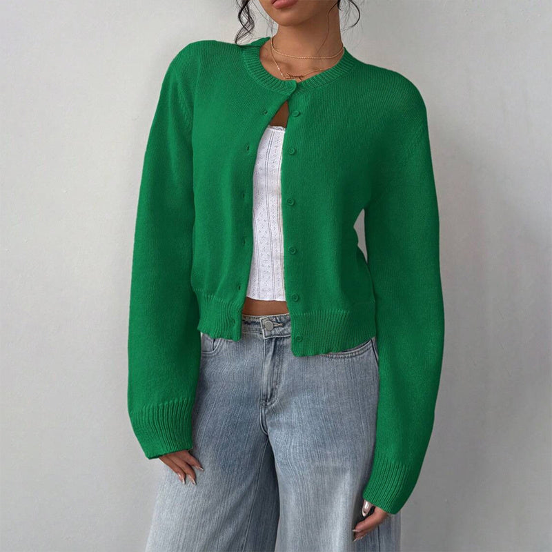 Light Ribbed Button-Up Cardigan CJ US