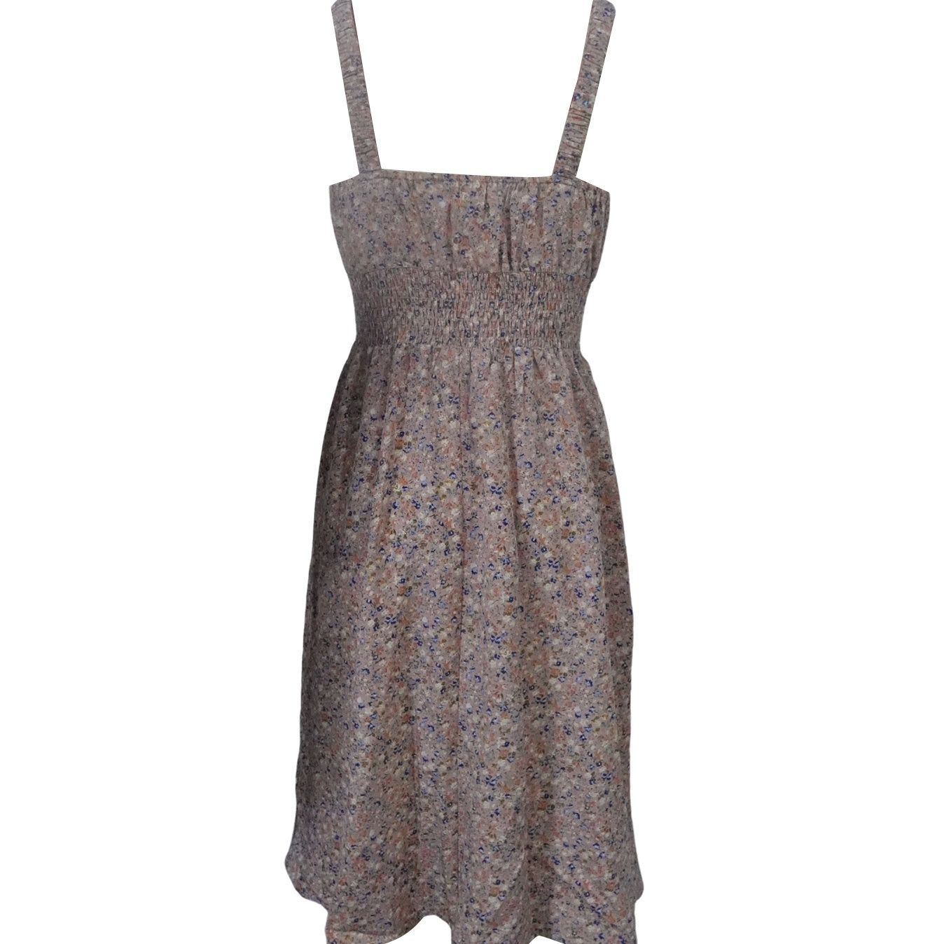 Ladies' V-neck Printed Floral Print Backless Elastic Shoulder Strap Fashionable A-list Dress CJ
